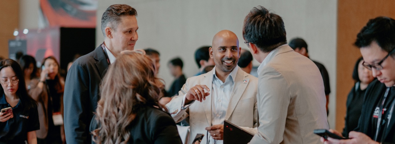 A photo of attendees networking at SWITCH.
